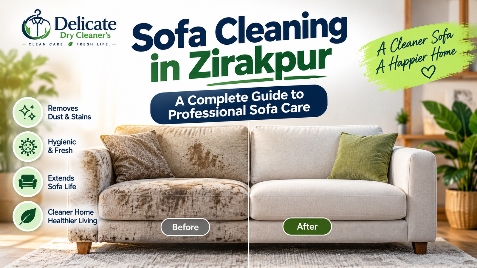Sofa Cleaning Before and After in Zirakpur
