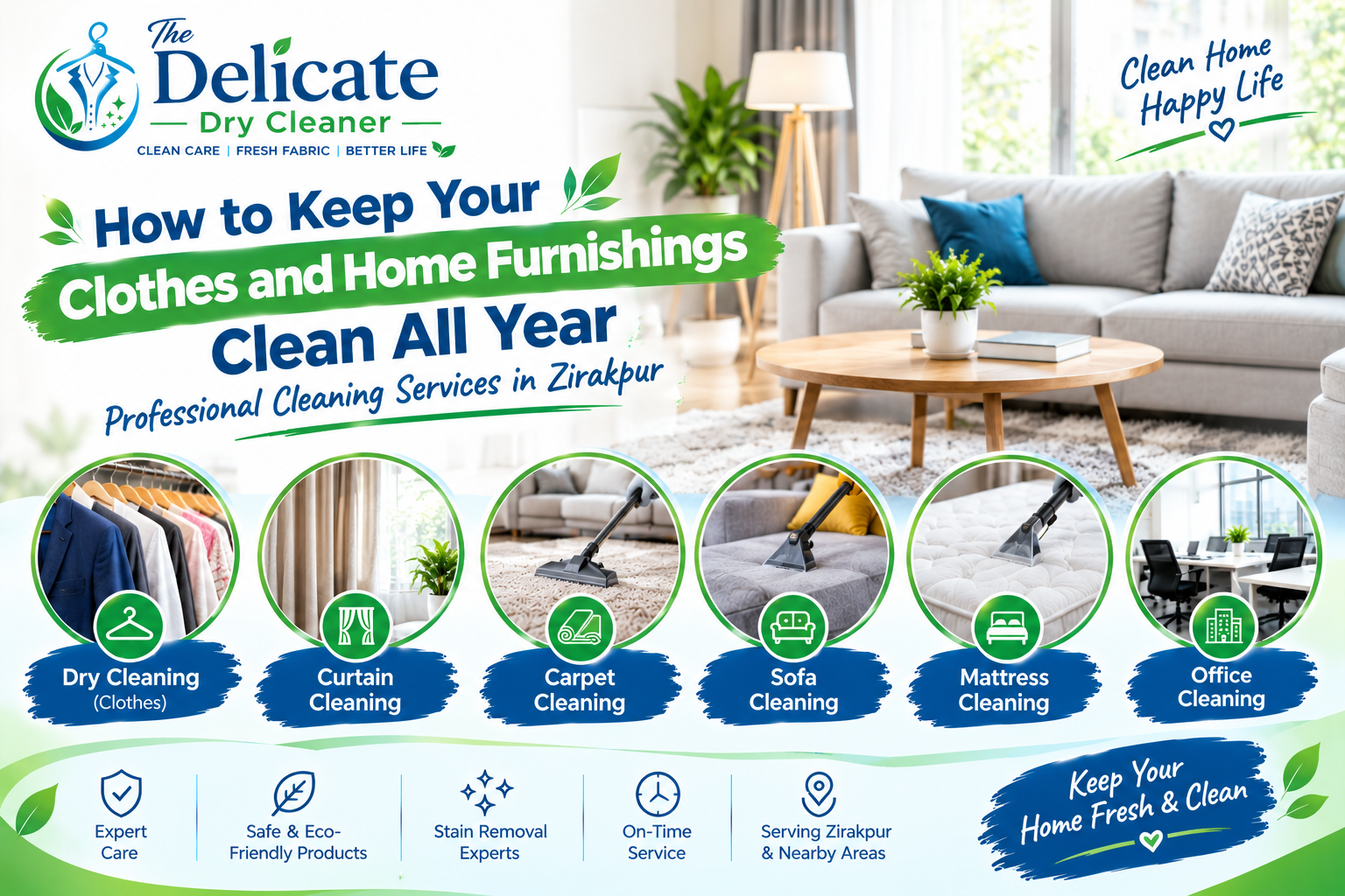 The Delicate Dry Cleaner Services Banner